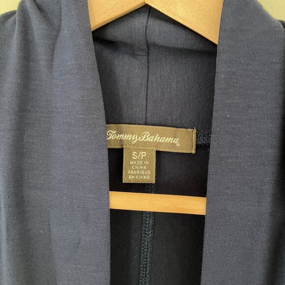 Tommy Bahama Deep Navy Long Open Front Cardigan Womens size S, NWOT - Picture 2 of 8